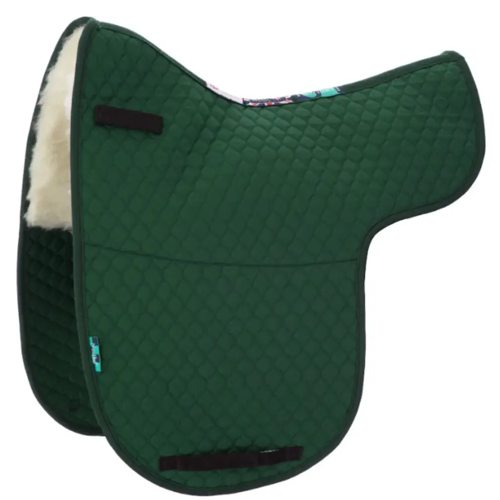 Griffin Nuumed Half Wool Dressage Numnah Green Dressage Numnah