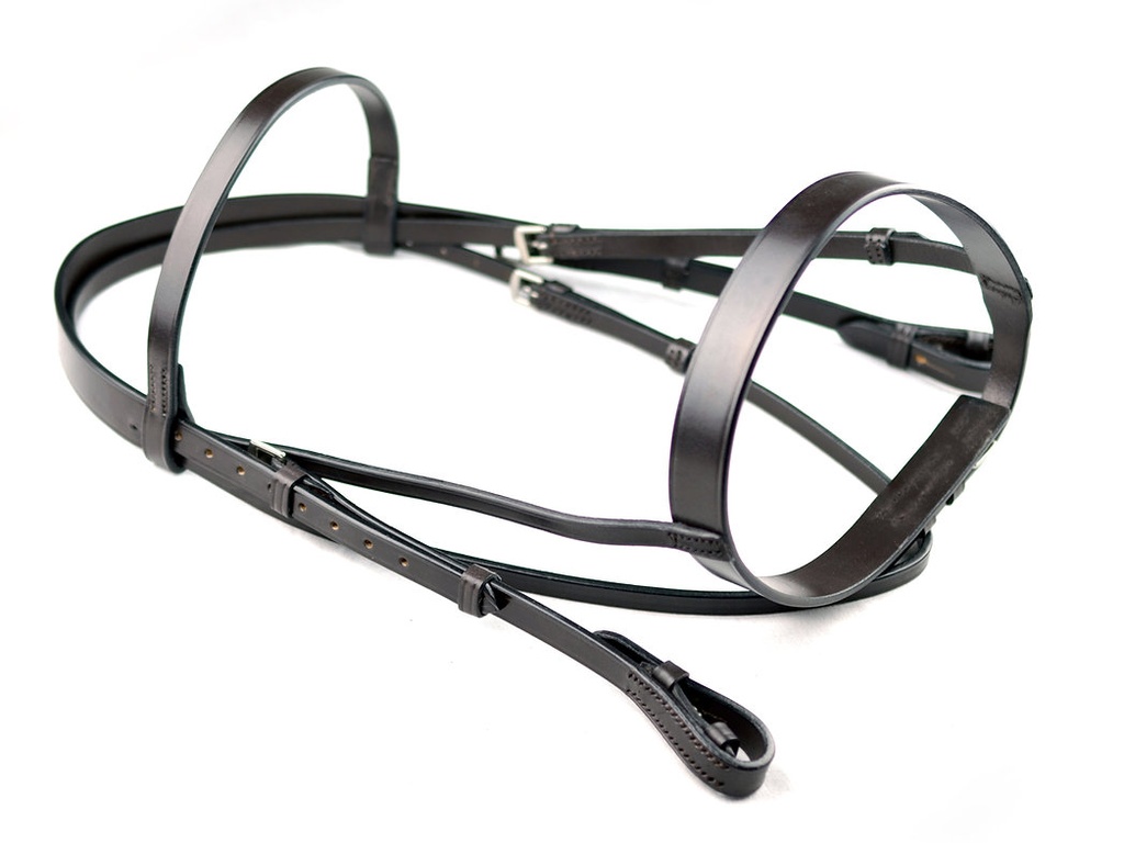 Dever Saddlery Classic Plain Bridle with 1 1/4 (32mm) Width Noseband