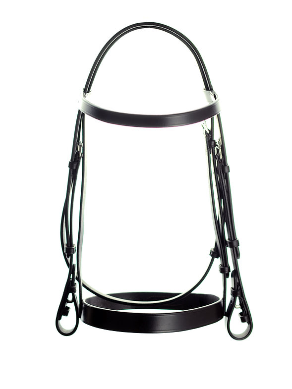 Dever Saddlery Classic Plain Bridle with 1 1/4 (32mm) Width Noseband