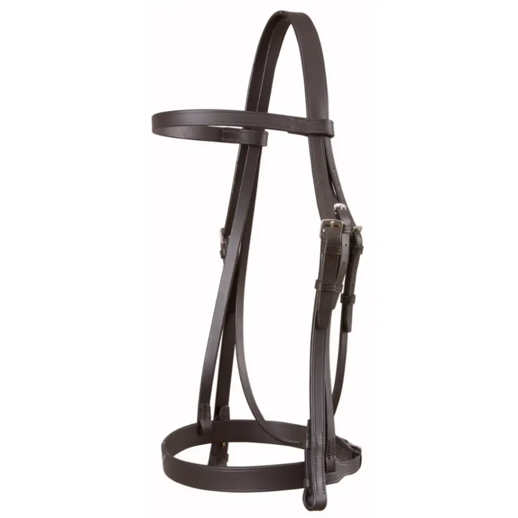 Jeffries Wembley Bridle with Plain Cavesson and Rubber Reins